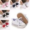 2026 New Infant Baby Girl Boy Shoes Newborn Rubber Sole Sneaker Shoes Lace up Canvas Shoes Sport Casual First Walkers For 0-18M