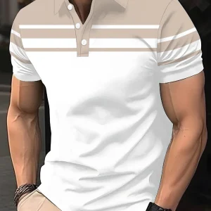 2026 Summer Men's Polo Shirt - 3D Printed Design Breathable Lightweight Stylish and Fashionable Outdoor Men's Clothing