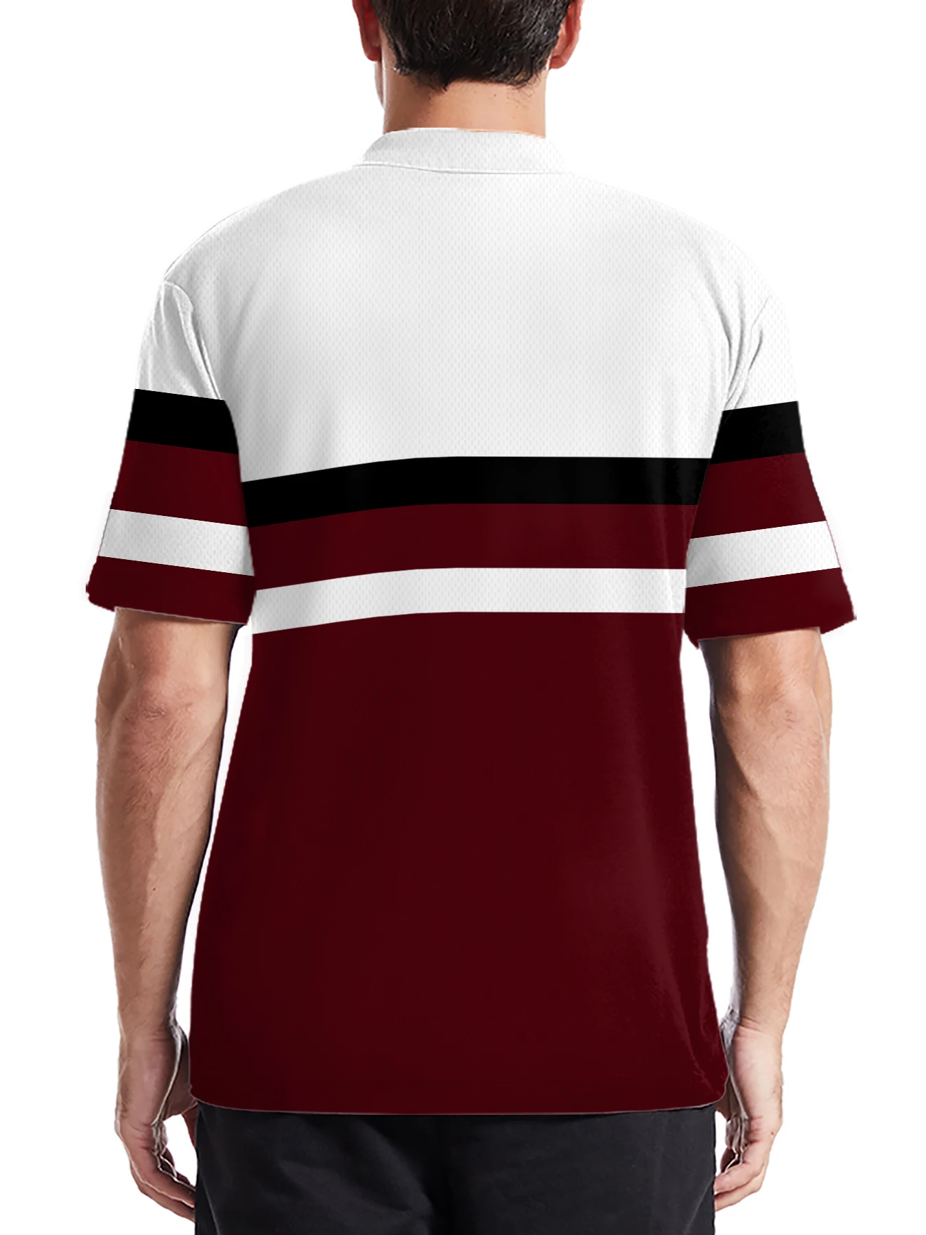 2026 Summer Men's Polo Shirt with Stripes Print Breathable Lightweight Comfortable Casual and Fashionable Men's Clothing - Image 5