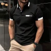 2026 Summer New Style Men's Short-Sleeved Polo Shirt with 3D Pattern Printing - Street Casual Fashion Comfortable and Soft