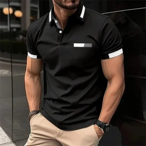 2026 Summer New Style Men's Short-Sleeved Polo Shirt with 3D Pattern Printing - Street Casual Fashion Comfortable and Soft