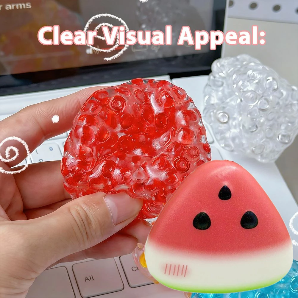2026 upgrade Ice Bead Squishy Balls - Super Soft Mochi Fidget Toy with Slow Rebound Texture for Anxiety Relief & Relaxation