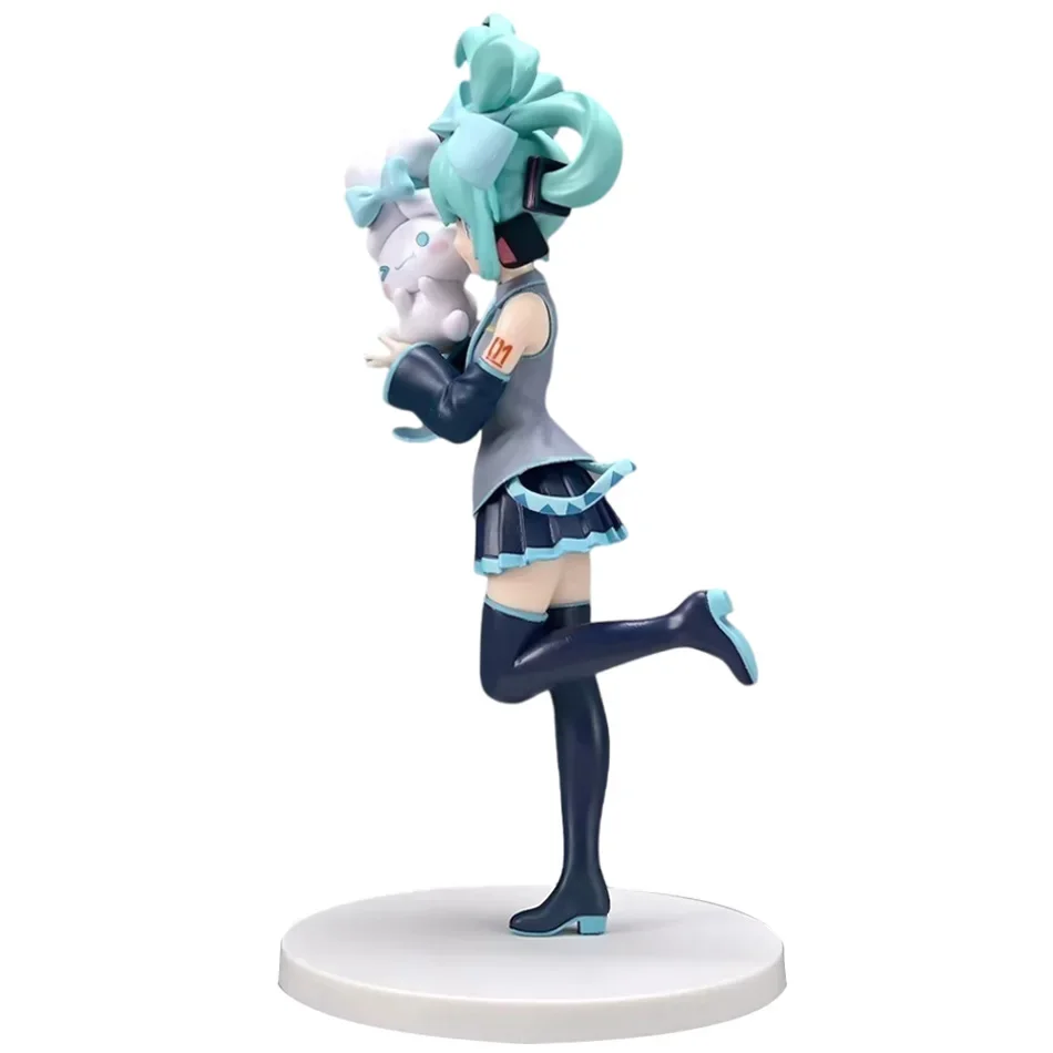 20CM Anime Hatsune Miku X Cinnamoroll Figure Anime Peripheral Collectible Models Decorative Decorations Children Kawaii Gift - Image 3