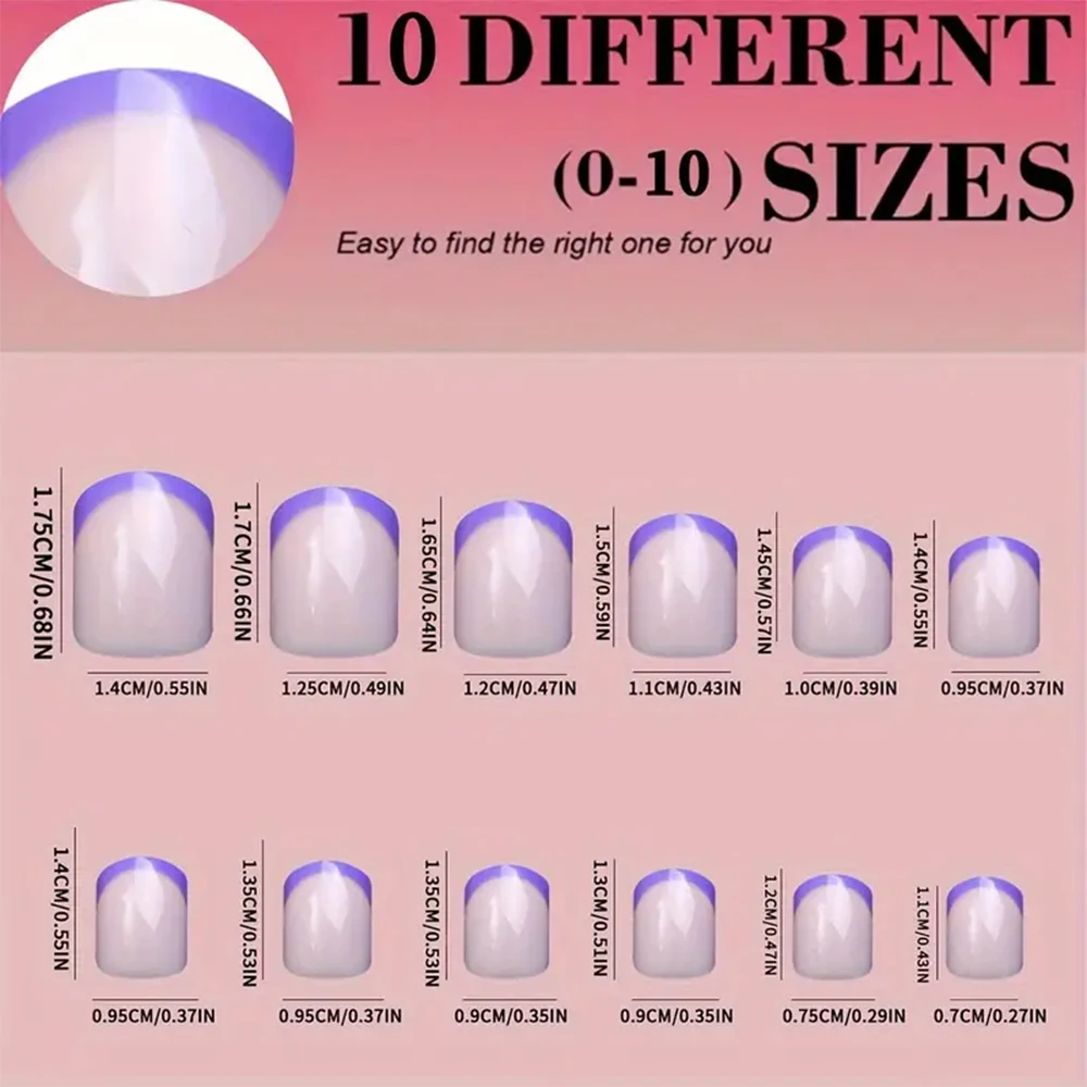 240/120Pcs Colorful French Short Square False Nails Full Cover Fake Nail Tip Extension Acrylic Wearable Ballerina Press on Nails - Image 6