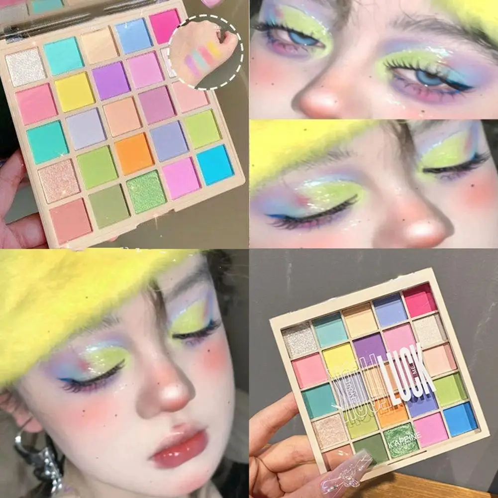 25color Eyeshadow Palette Macaron Matte Shimmer Eye Shadow Lucky Color Beauty Eye Makeup Cosmetic Shimmer Eye Shadow - Image 4