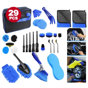 29pcs Car Detailing Brush Set The Ultimate Auto Cleaning Kit for Vents Gaps Maintenance Car Air Outlet Detail Clearance Brush