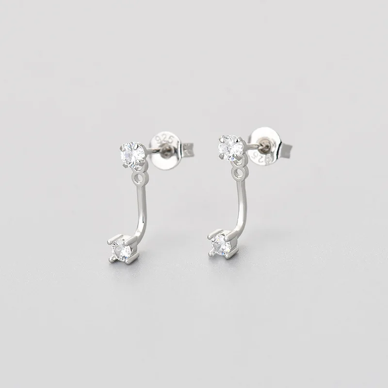 2PCS Double Flower Stud Earring Womem Fashion Tragus Piercing Earring Cartilage Jewelry Crystal Lobe Earring For Girls Cute Gift - Image 5