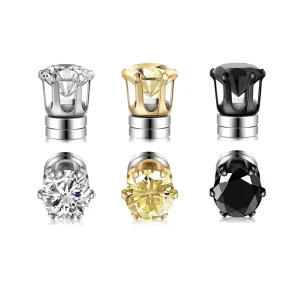 2PCS Magnetic Ear Clips Stud Earrings Non Piercing Strong Magnet Fake Piercing Women Men Jewelry Clip Earrings for Kids Girls