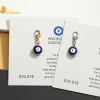 2PCS Pretty Turkish Keychain For Women Men Blue Eye Key Ring Pendants Bag Charm Car Key Holder Rings Backpack Jewelry