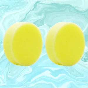 2Pcs High-Density Cleaning Sponge for Car Waxing Shoe Cleaning Surface Polishing Stain Lift Non-Toxic Wash Pad Waxing Sponge