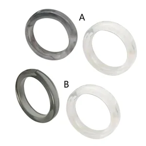 2Pcs Resin Rings Tiny Aesthetic Acrylic Ring Women Teen Girl Stackable Ring Statement Jewelry Ornament Ring Gift