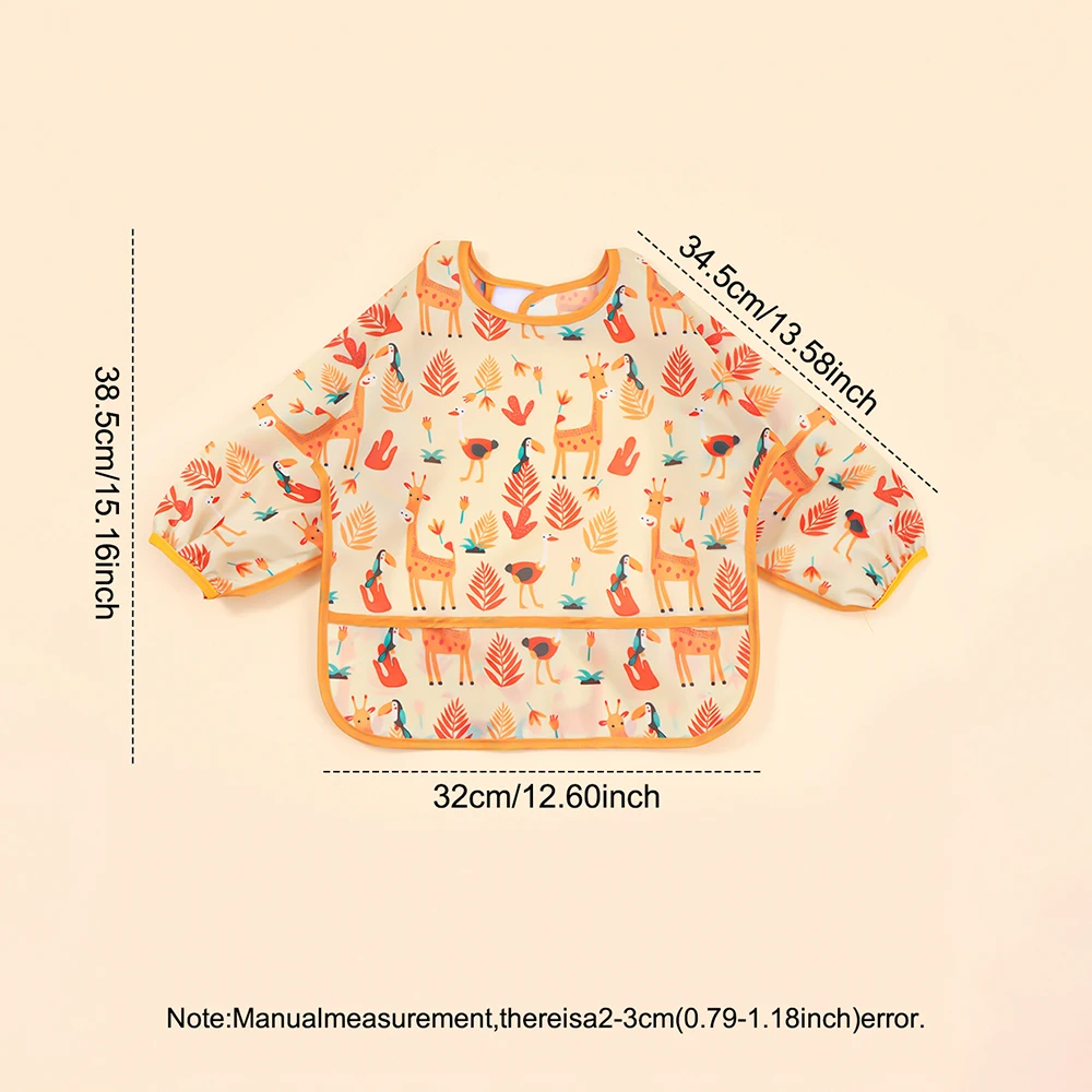 2pcs Cartoon Baby Bibs Waterproof Newborn Bandanas Feeding Baby Burp Cloths Girls Boys Saliva Towel Print Apron - Image 2