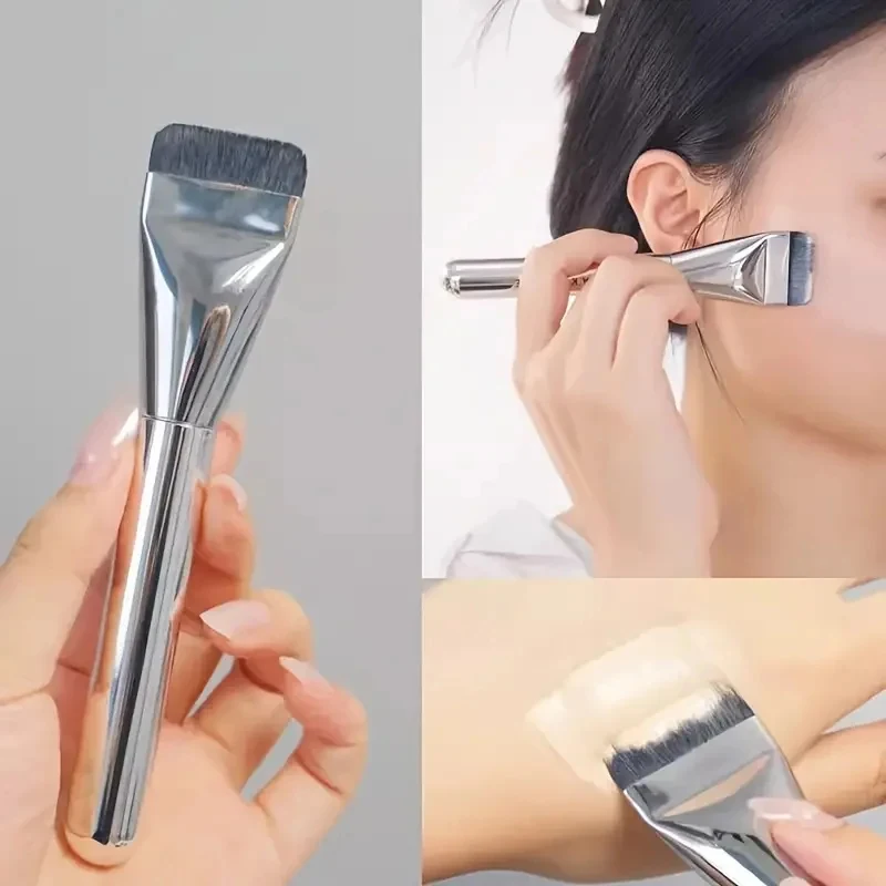 2pcs One Line Foundation Brush and Makeup Palette Set Foundation Cream Mixing Tool Nail Art Makeup Cosmetic Makeup Tool Kits - Image 2