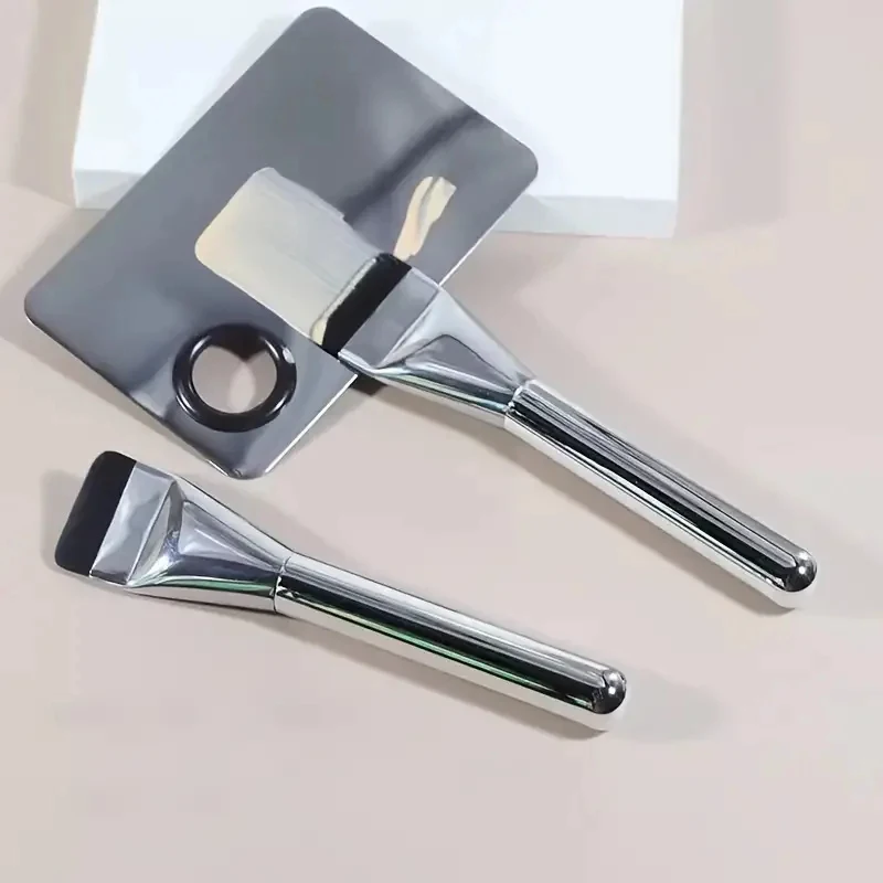 2pcs One Line Foundation Brush and Makeup Palette Set Foundation Cream Mixing Tool Nail Art Makeup Cosmetic Makeup Tool Kits - Image 5