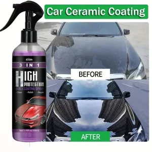 3 In 1 Car Nano Ceramic Coating Quick Film Spray Anti-scratch Hydrophobic Paint Protection Wax Brightening Car Detailing Polish