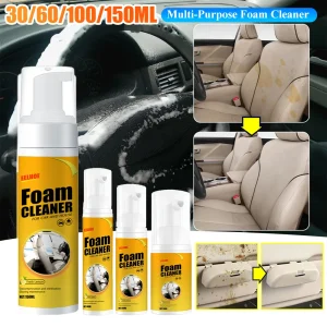 30/60/100/150ML Car Stain Remover Foam Cleaning Agent Leather Curing Agent Car Interior Wash Maintenance for Auto Home Use