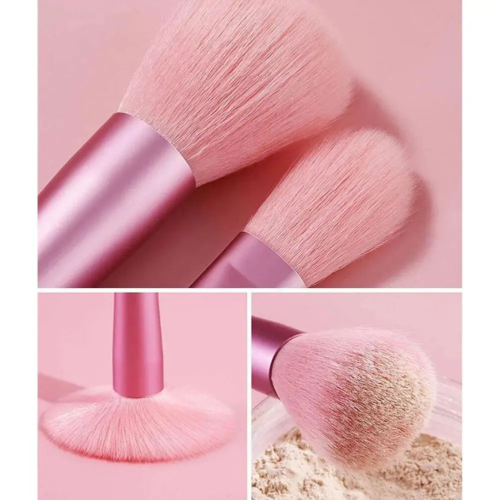 33Pcs Makeup Tools Kit Professional Soft Fluffy Makeup Brush Set Foundation Blush Eyebrow Shadow With Headband Wristband Pink - Image 2