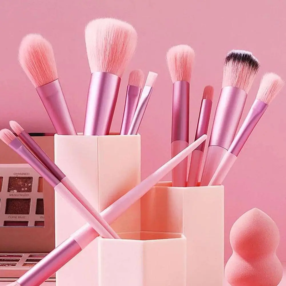 33Pcs Makeup Tools Kit Professional Soft Fluffy Makeup Brush Set Foundation Blush Eyebrow Shadow With Headband Wristband Pink - Image 5