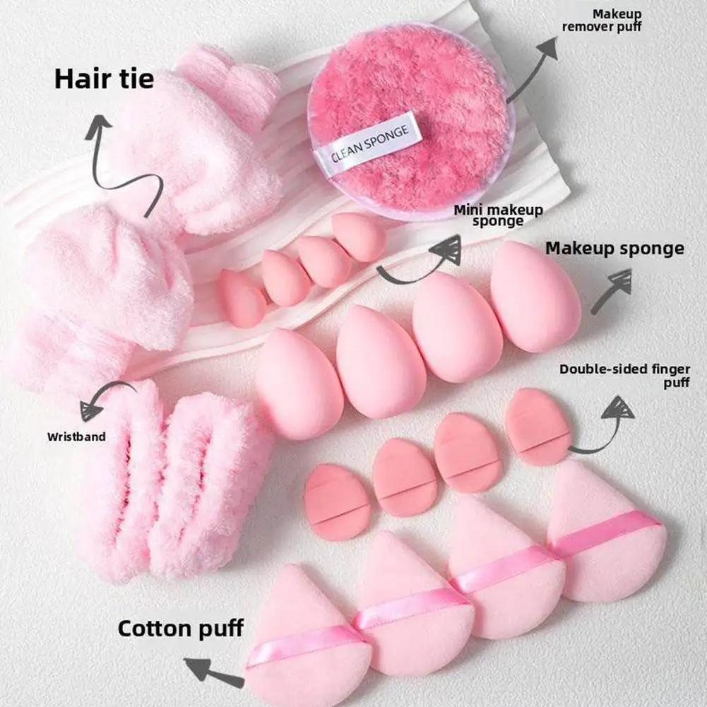 33Pcs Makeup Tools Kit Professional Soft Fluffy Makeup Brush Set Foundation Blush Eyebrow Shadow With Headband Wristband Pink - Image 6