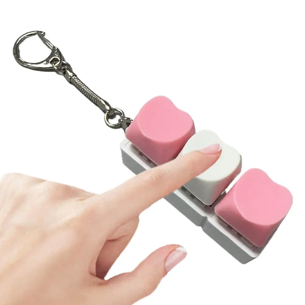 3/4/9Keys Finger Button Toys Stress Relief Finger Keyboard Caps Toy Keychain For Adult Gifts Decompression Button Toys - Image 3