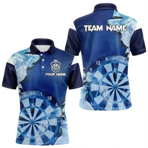 3D Print Cool Dart Board Polo Shirt For Men Customized Pattern T-Shirt Summer Casual Lapel Tops Loose Tees Street Short Sleeves