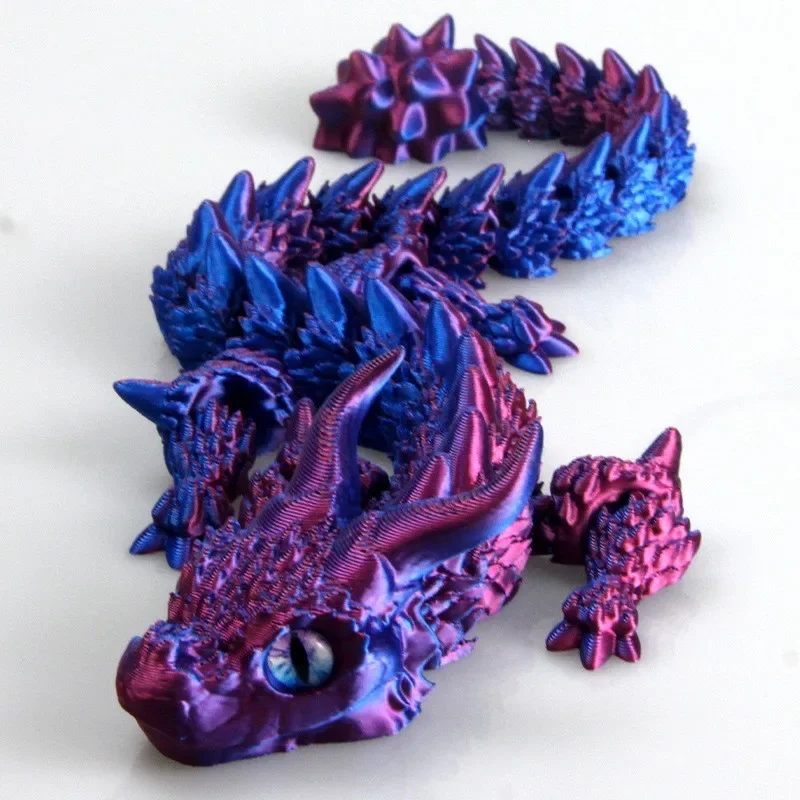 3D Printed Magic Dragon Movable Joint Fidget Toy Rotatable Articulated Office Desktop Ornament Adults Kid Toy Crafts Gift - Image 4