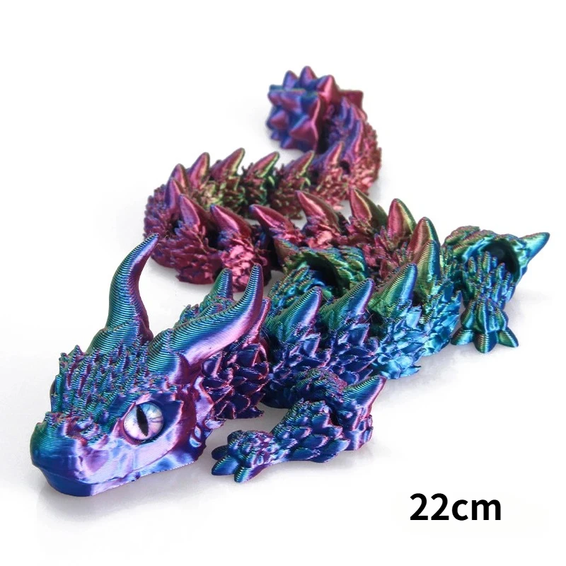 3D Printed Magic Dragon Movable Joint Fidget Toy Rotatable Articulated Office Desktop Ornament Adults Kid Toy Crafts Gift - Image 6