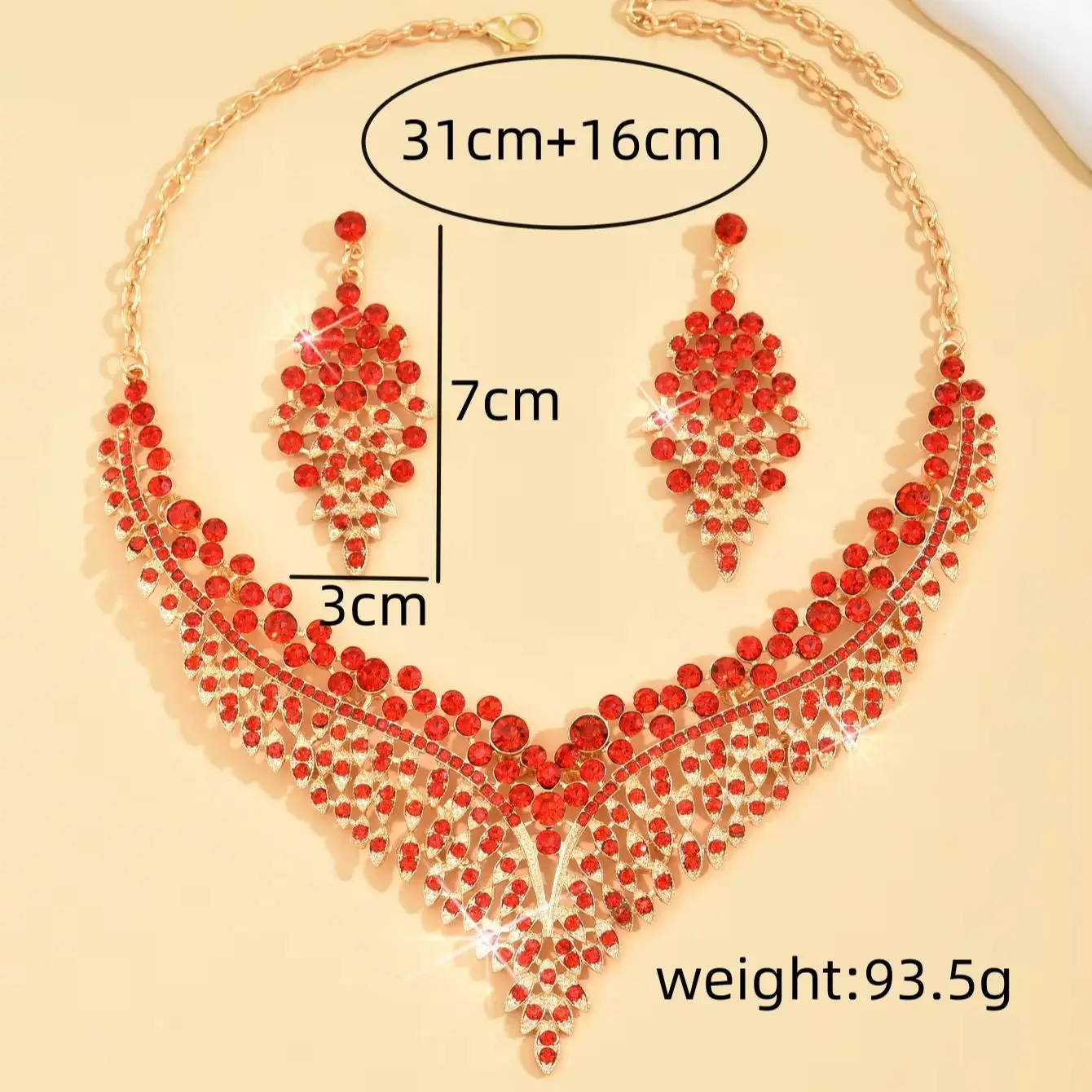 3PC Women's Fashion Starry Leaf Embellishments Necklace Earrings Jewelry Set Wedding Banquet Party Festival Gift 8884 - Image 2