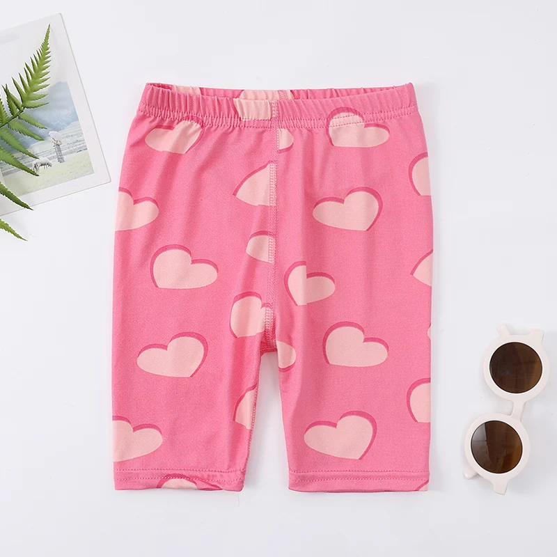 4/1 Pcs Girl Four Seasons Basic Fun Cute Printed Shorts Leggings Comfortable Joker Tight Safety Pants Love Sports Pants 5 Minute - Image 3