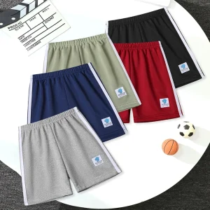 4/1 Pcs Summer Children's Candy Colored Basic Simple And Versatile Shorts For Boys And Girls Loose Sports Running Casual Pants