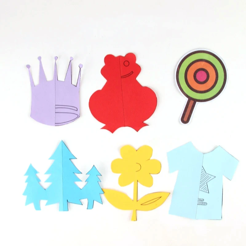 48/96pcs Children Paper Cuttings Toys Handmade DIY Material Puzzle Early Education Toy Art Supply Handicrafts with Scissors TMZ - Image 4