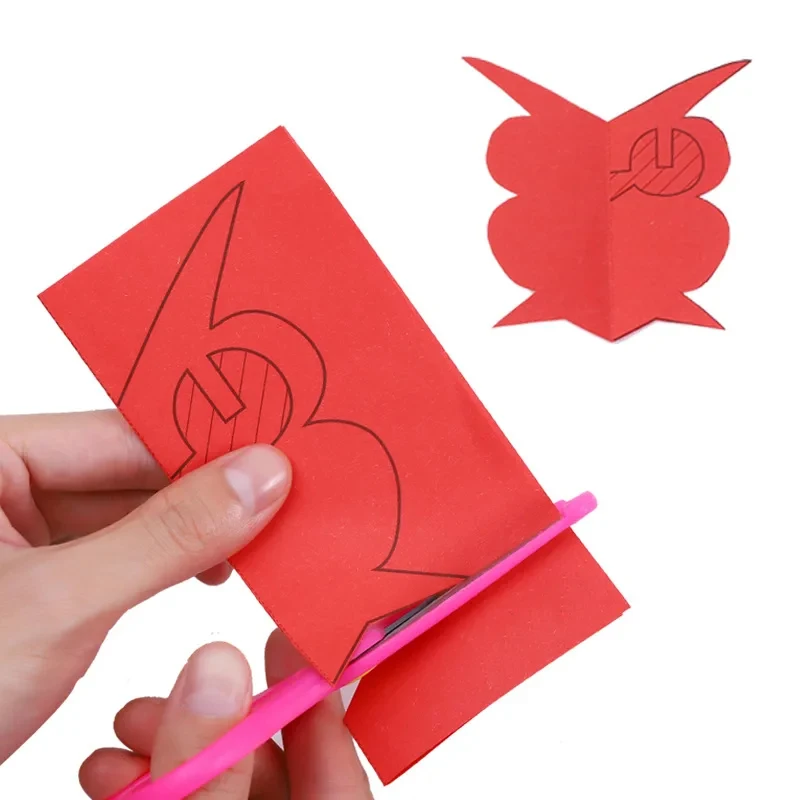 48/96pcs Children Paper Cuttings Toys Handmade DIY Material Puzzle Early Education Toy Art Supply Handicrafts with Scissors TMZ - Image 5