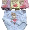 4pcs/Lot Girls Skating Big Eyes Anime Briefs Cotton Underwear Kids Breathable Cute Briefs Panties Size 3-12T