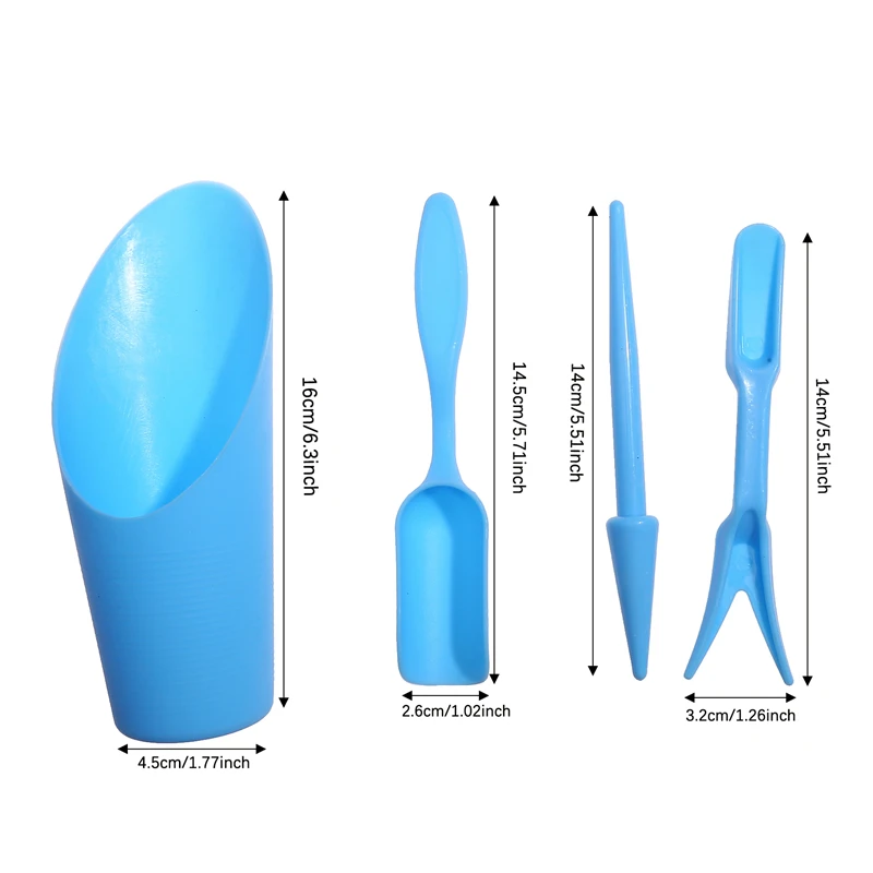 4pcs/set, Plastic Durable Bucket shovel Potted Cultivation cylinder MeatPlant soil shovel Garden Tools Mini Garden Planting Tool - Image 5