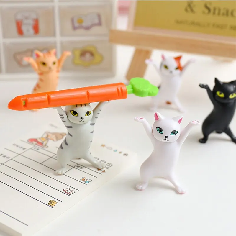 5 Models Dancing Cat Figure Decoration Animation Cat Model Fashion Toy Enchanting Cat Capsule Toy Doll Cake Decoration - Image 4