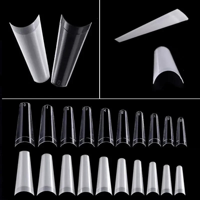 500pcs False Nail Art Tips French Natural Transparent Coffin False Nails Tips Acrylic UV Gel Nail Polish Manicure - Image 2