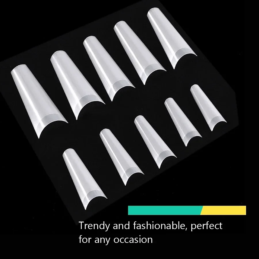500pcs False Nail Art Tips French Natural Transparent Coffin False Nails Tips Acrylic UV Gel Nail Polish Manicure - Image 4