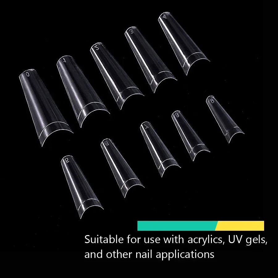 500pcs False Nail Art Tips French Natural Transparent Coffin False Nails Tips Acrylic UV Gel Nail Polish Manicure - Image 3