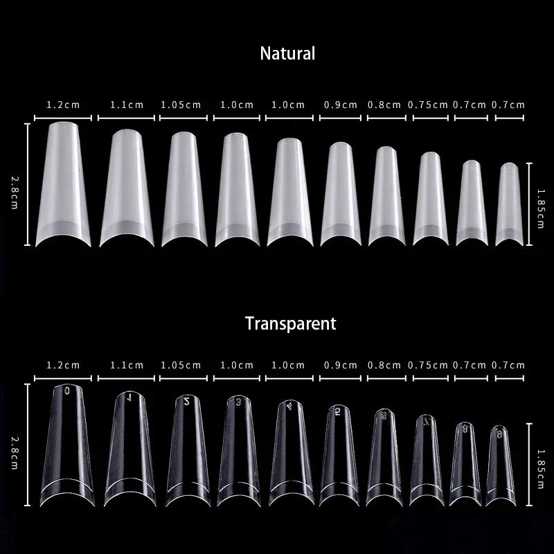 500pcs False Nail Art Tips French Natural Transparent Coffin False Nails Tips Acrylic UV Gel Nail Polish Manicure - Image 5