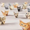 50pcs DIY Paper Cats Creative DIY Origami Paper Handmade DIY Paper dog Dinosaur Fun Art Craft Folding Animal Folding Set