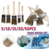 5/10/15/20/50Pcs Professional Paint Brush Set Wooden Handled Bristles Brushes For Wall and Furniture DIY Painting & Decorating