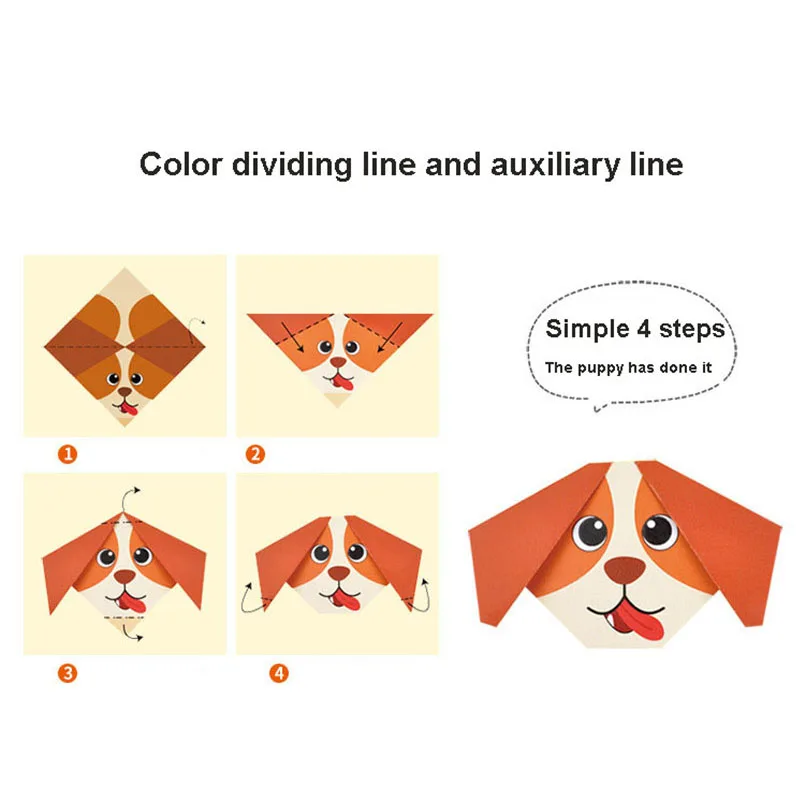 54 Pages Montessori Toys DIY Kids Craft Toy 3D Cartoon Animal Origami Handcraft Paper Art Learning Educational Toys for Children - Image 2