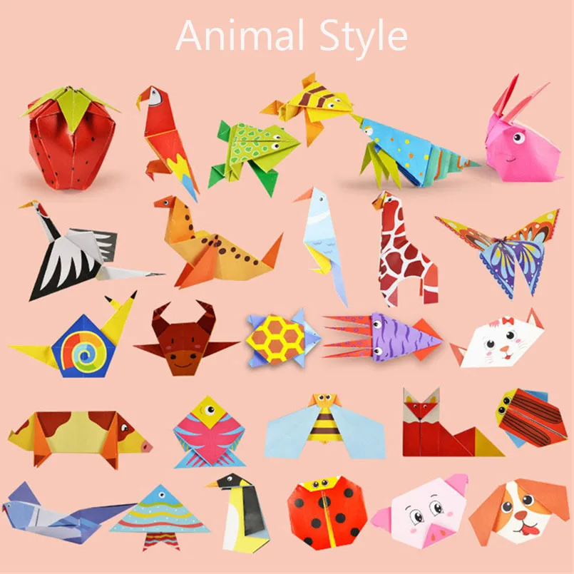 54 Pages Montessori Toys DIY Kids Craft Toy 3D Cartoon Animal Origami Handcraft Paper Art Learning Educational Toys for Children - Image 4