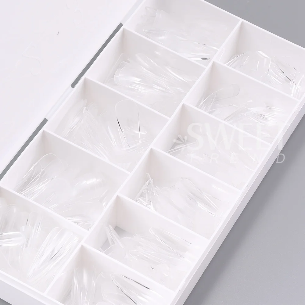 550pcs Soft Gel Nail Tips Medium Short Almond Coffin Full Cover Matte Extension Tool Acrylic Press on Nail French Manicure Decor - Image 3