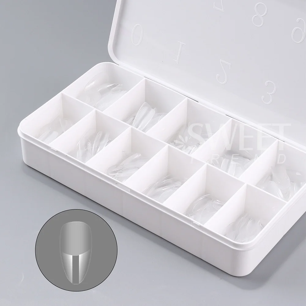 550pcs Soft Gel Nail Tips Medium Short Almond Coffin Full Cover Matte Extension Tool Acrylic Press on Nail French Manicure Decor - Image 5