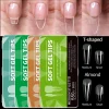 550pcs Soft Gel Nail Tips Medium Short Almond Coffin Stiletto Full Cover Press on Nails Half Matte Acrylic DIY Extension Tools