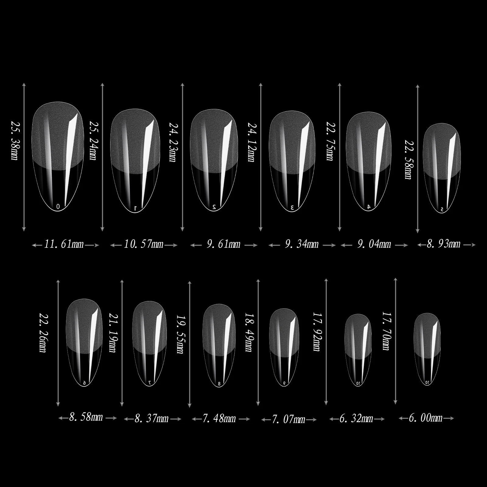 550pcs Soft Gel Nail Tips Medium Short Almond Coffin Stiletto Full Cover Press on Nails Half Matte Acrylic DIY Extension Tools - Image 6