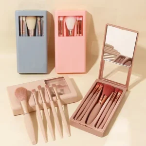 5Pcs high quality Portable Makeup Brush Set Soft Fluffy Mini Unscented, Palm Brush Design Makeup beauty Tool