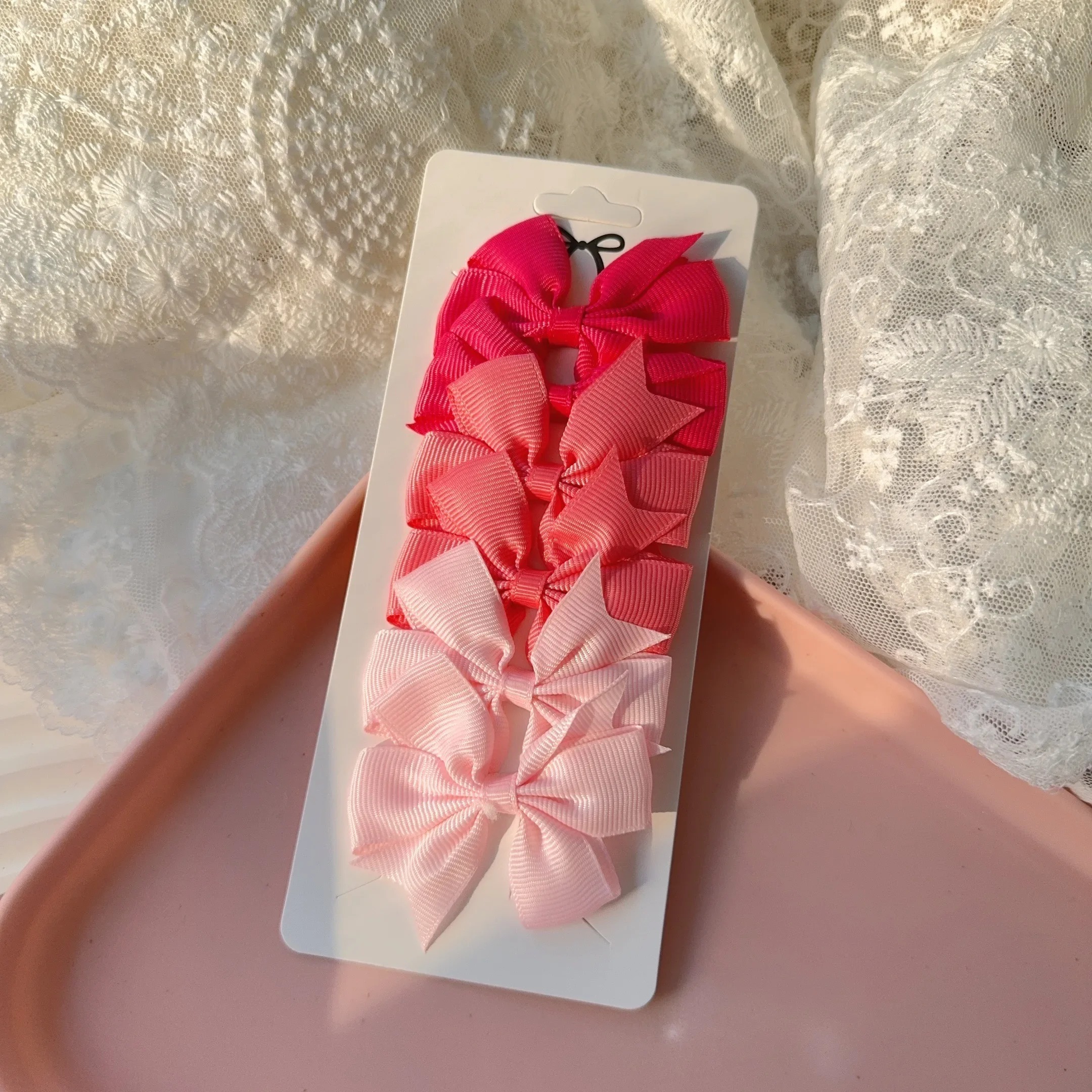 6-10Pcs/set Candy Colored Ribbon Bow Hair Clip Cute Bow Hair Clip For Girls Children's Hair Accessories - Image 4