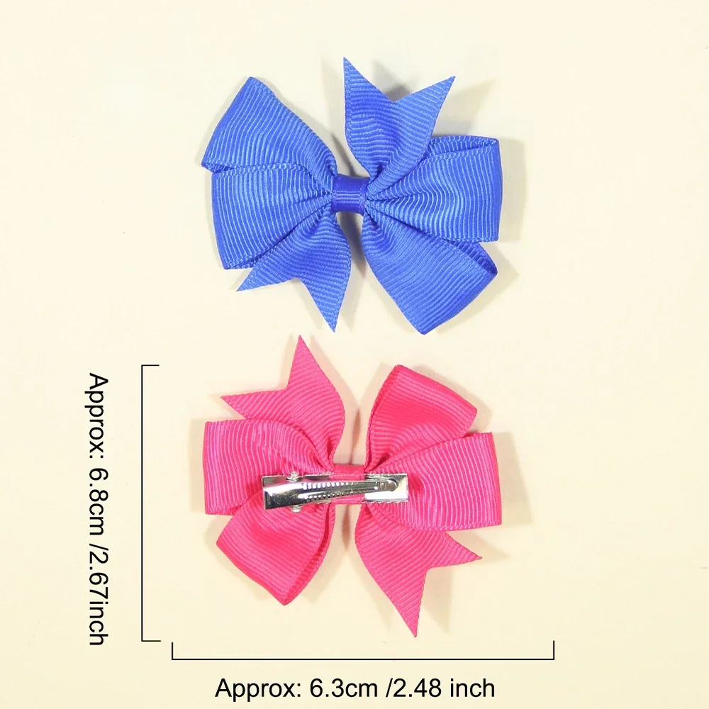 6-10Pcs/set Candy Colored Ribbon Bow Hair Clip Cute Bow Hair Clip For Girls Children's Hair Accessories - Image 6